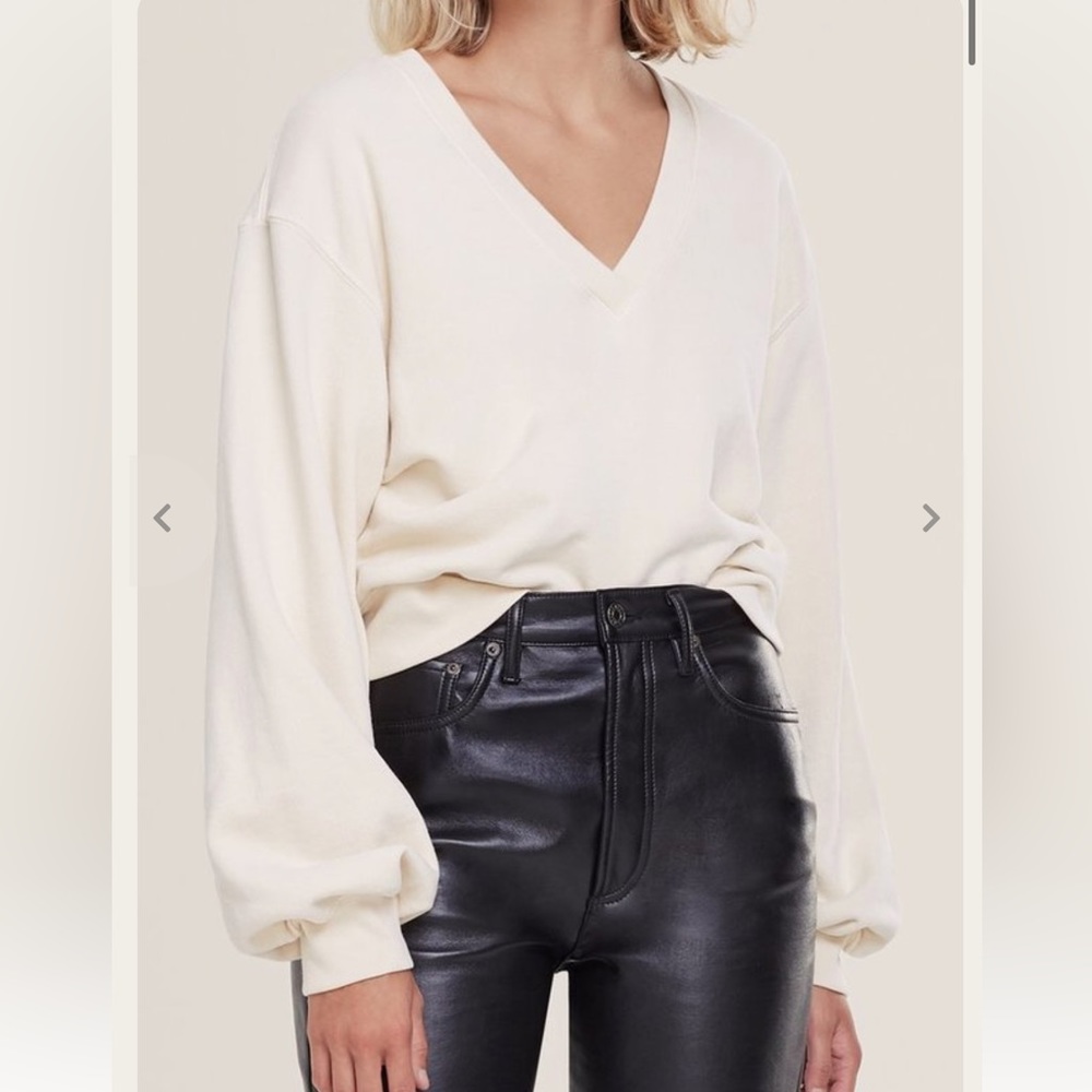 AGOLDE SWEATER WITH PUFF SLEEVES